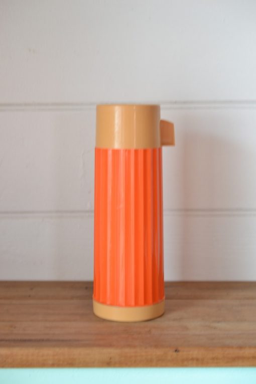 Vintage Aladdin orange plastic funky thermos 0.47L