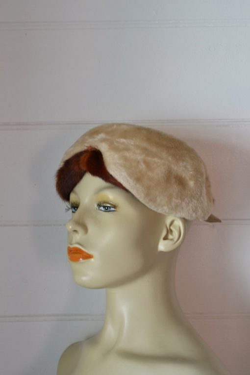Vintage fur women’s hat made in Great Britain
