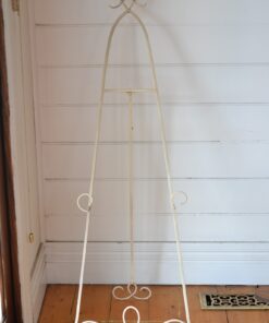 French provincial cream metal picture stand easel shabby chic