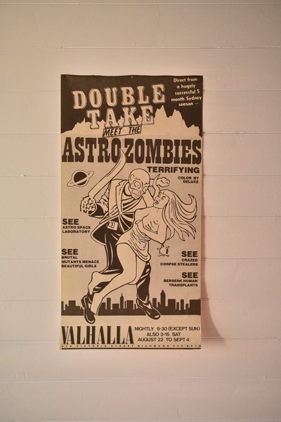 Vintage Movie Poster Double take Astrozombies advertising Valhalla cinema