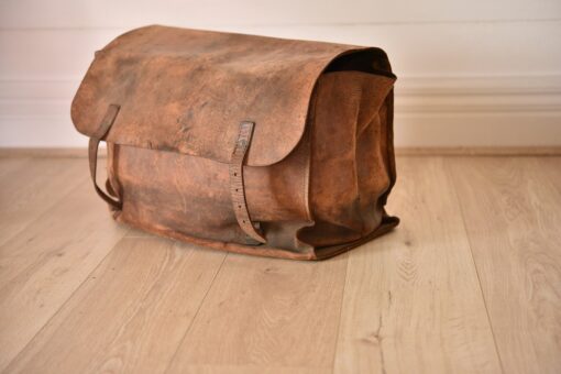 Antique Postmas bag leather satchel   saddle bag Large
