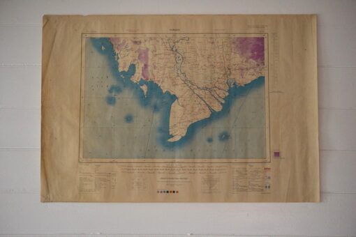 Original Vintage map 1944 Saigon Fourth Edition Hind 5000 sheet N C 48