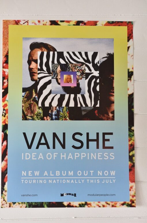 Music poster Van She Idea of happiness 2012 promo Australian band