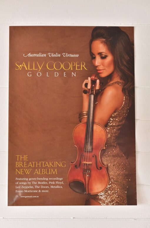 Music poster Sally Copper Goldern poster promo  Australian artist violin