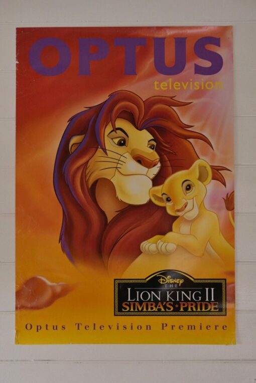 Vintage promo Movie Poster Lion King II Simba's pride Disney 2000
