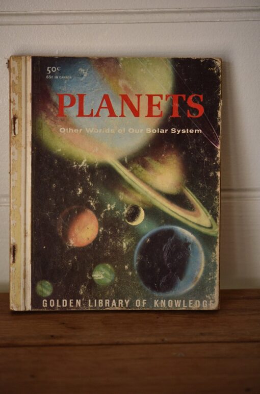 Vintage book Planets Golden Library of Knowledge 1959