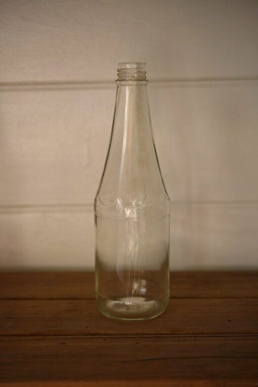 Vintage old bottle  clear glass 1973 1414