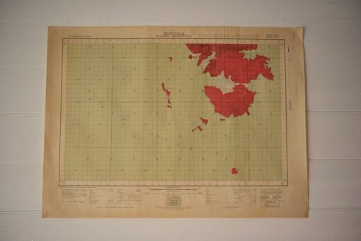 Original Army Vintage map 1942 Wilsons Promontory Vic No 882 Zone 7