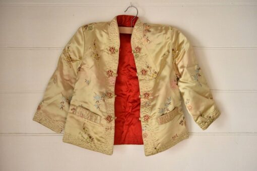 Vintage child's reversable gold /red traditional oriental jacket size 4