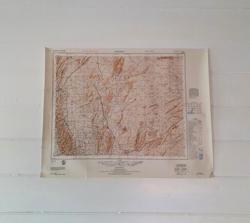 Original Vintage map 1968 Orroroo SA 1st Ed. SI-54 Series R 502 Mining