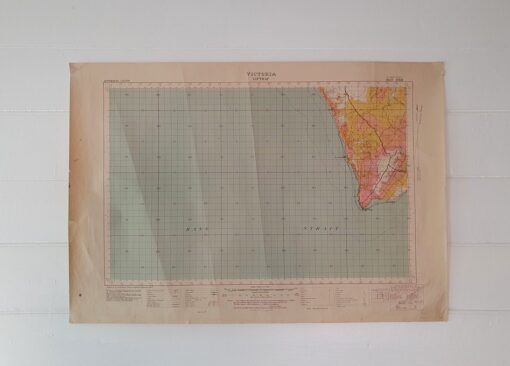 Original Army Vintage map 1929 Liptrap Vic No 880 Zone 7