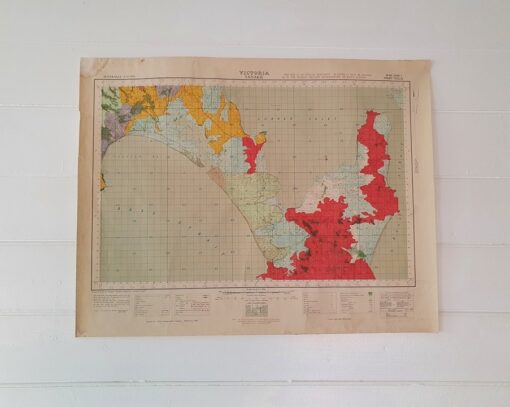 Original Army Vintage map 1942 Yanakie Vic No 881 Zone 7