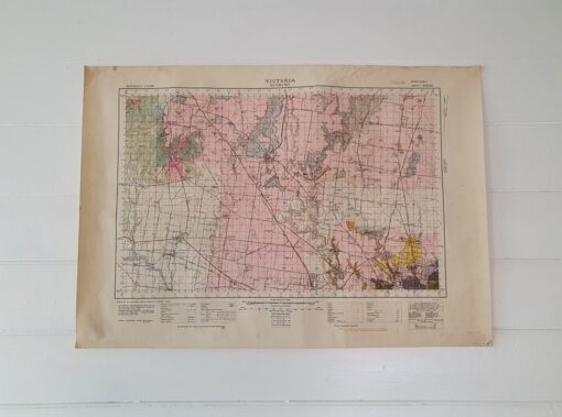 Original Army Vintage map 1938 Sunbury Vic No 838 Zone 7