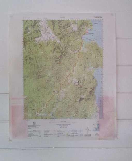 Original Vintage map 1973 Eden topographic Division of National Mapping
