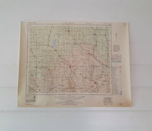 Original Vintage map 1968  St Arnuad topographic Royal Aust Survey Corps