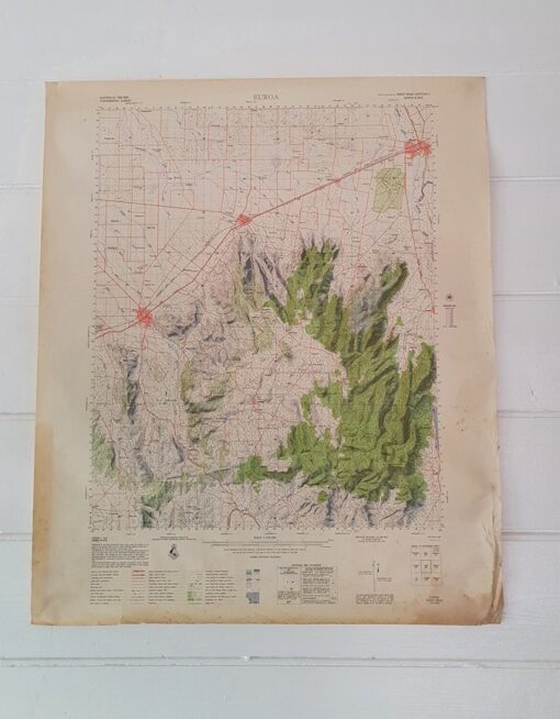 Original Vintage map 1973 Euroa topographic Royal Aust Survey Corps
