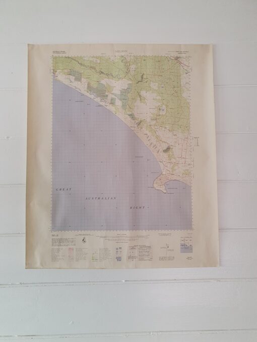 Original Vintage map 1970 Nelson topographic Royal Aust Survey Corps