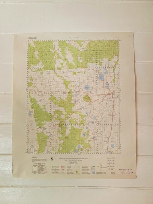 Original Vintage map 1979 Natimuk topographic Royal Aust Survey Corps
