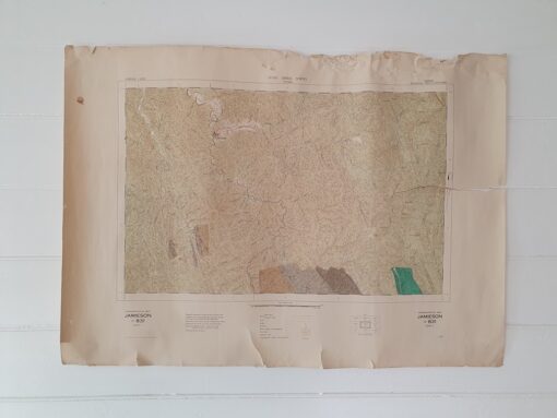 Original Vintage map 1953 Jamieson topographic State Arial Survey
