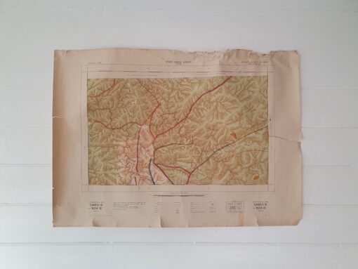 Original Vintage map 1951 Omeo B topographic State Arial Survey