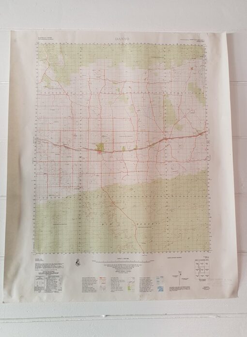 Original Vintage map 1980 Danyo topographic Royal Aust Survey Corps