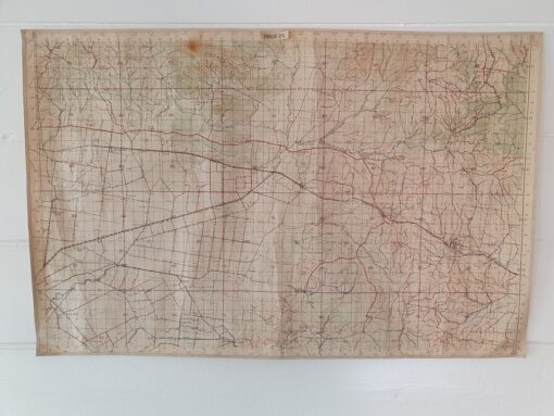 Original  Vintage map 1940's Drouin Victoria topographic