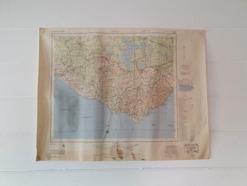 Original Vintage map 1968 Colac topographic Victoria Lot B