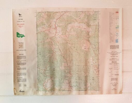 Original Vintage map 1990 Gellibrand topographic Victoria