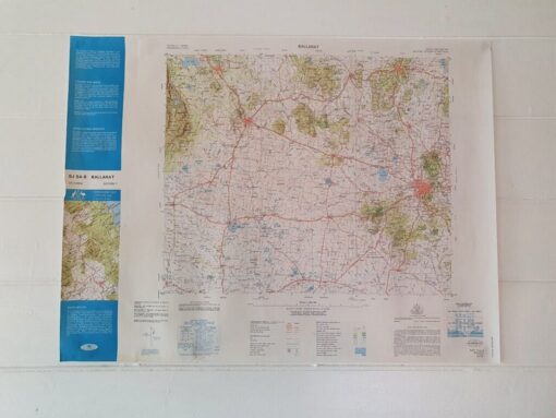 Original Vintage map Ballarat Victoria 1984 Geological 1st Ed topographic