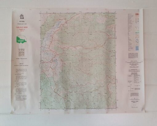 Original Vintage map Carlisle river 1985 Geology 1st Ed Topographic