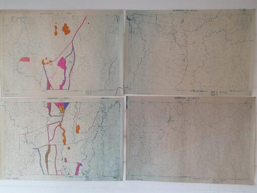 Original Vintage maps x 4 Murrindal A or 835 A B C & D 1951 1