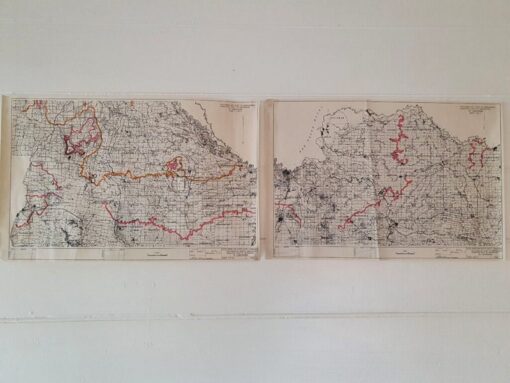 Original Vintage maps x 2 Chillingollah / Charlton 1966
