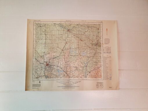 Original  Vintage map 1967 Bendigo Victoria topographic  MB1