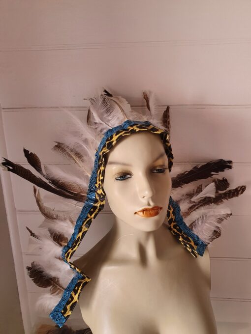 Vintage American  Indian head piece feathers halloween fancy dress