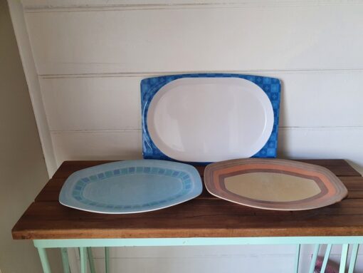 Vintage 3 x plastic Bessemer serving plates trays dishes  CGT1