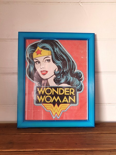 Vintage Wonder Woman framed print 1980-1990s BLT2