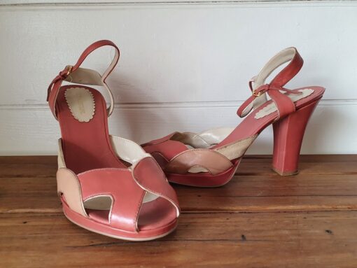 vintage women's leather Enzo Angiolini shoes pink