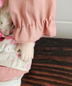 Vintage Chili Creations Porcelain Doll Pink Floral Dress 38cm 1980s 🦩 - Image 5